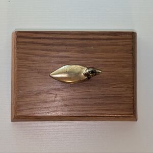 Gold Leaf-Shaped Brooch